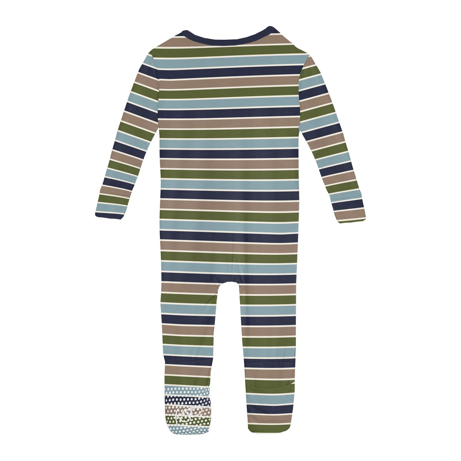 Kickee Pants Print Convertible Coverall Fall Vibes Stripe