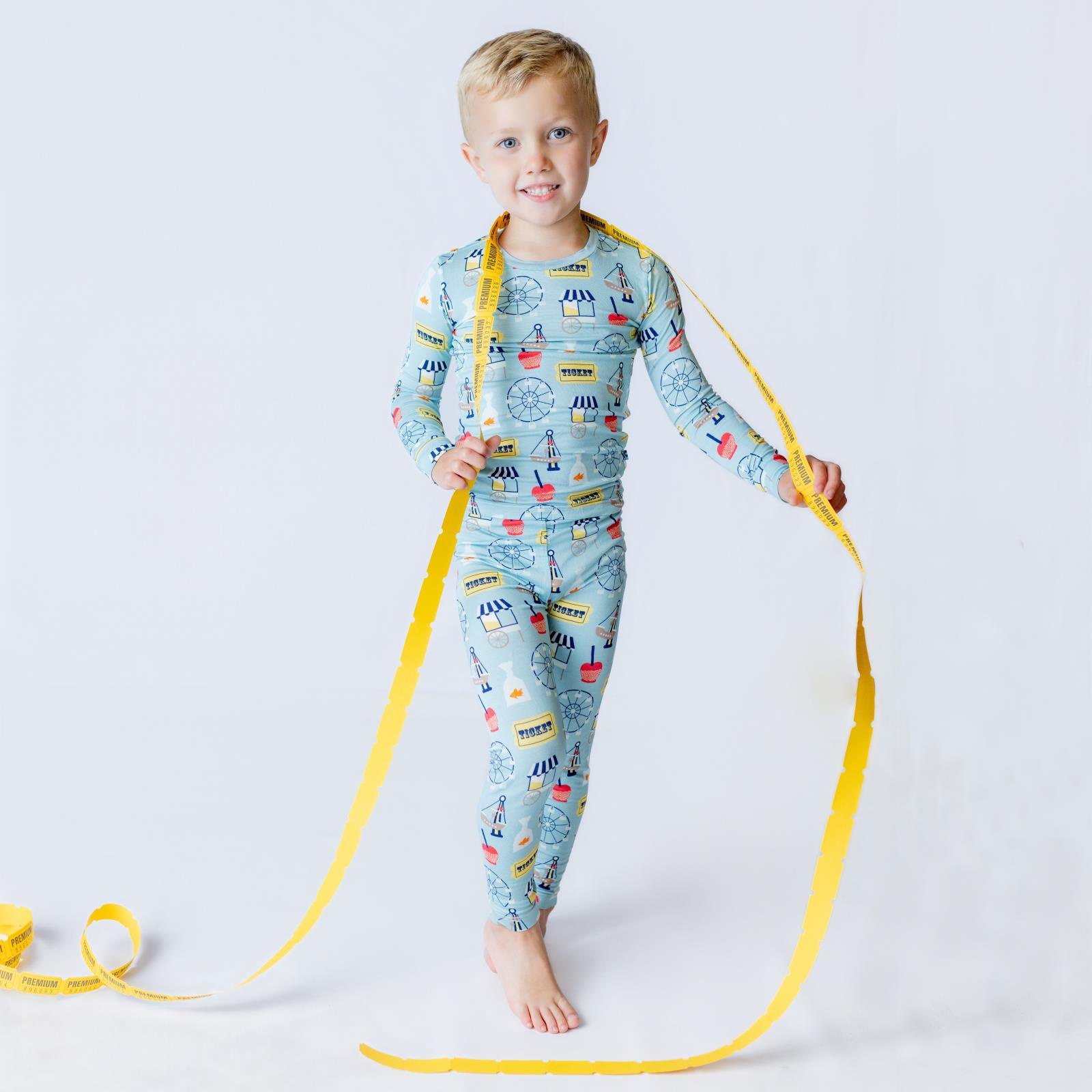Kickee Pants Print Long Sleeve Pajama Set Stormy Sea Fall Fair