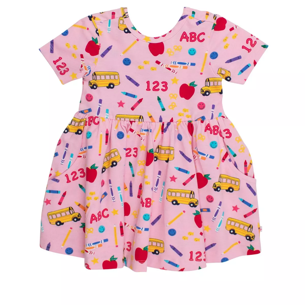 RuffleButts + RuggedButts Short Sleeve Knit Twirl Dress