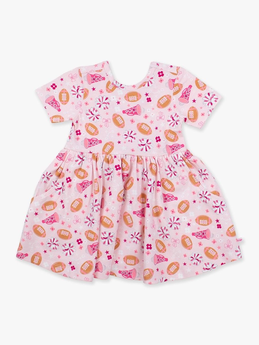RuffleButts + RuggedButts Short Sleeve Knit Twirl Dress