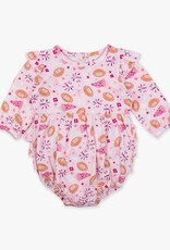 RuffleButts + RuggedButts Knit Long Sleeve Flutter Bubble Romper
