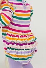 RuffleButts + RuggedButts Knit Long Sleeve Flutter Bubble Romper
