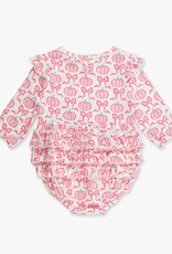 RuffleButts + RuggedButts Knit Long Sleeve Flutter Bubble Romper