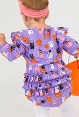 RuffleButts + RuggedButts Knit Long Sleeve Flutter Bubble Romper