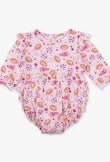 RuffleButts + RuggedButts Knit Long Sleeve Flutter Bubble Romper