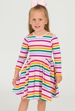 RuffleButts + RuggedButts Knit Long Sleeve Twirl Dress