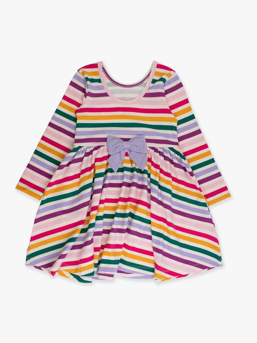 RuffleButts + RuggedButts Knit Long Sleeve Twirl Dress