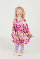 RuffleButts + RuggedButts Knit Long Sleeve Twirl Dress