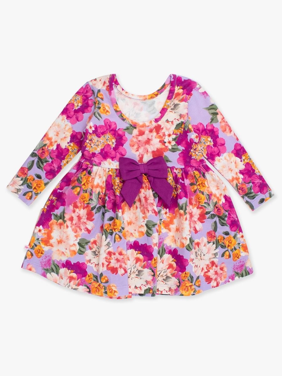 RuffleButts + RuggedButts Knit Long Sleeve Twirl Dress