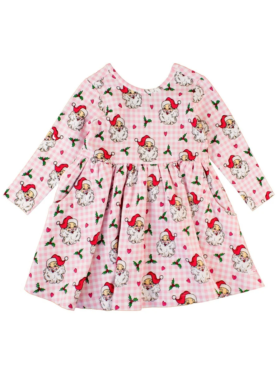 RuffleButts + RuggedButts Knit Long Sleeve Twirl Dress