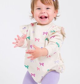 RuffleButts + RuggedButts Sweatshirt Bubble Romper