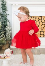 RuffleButts + RuggedButts Flutter Tulle Long Sleeve Twirl Romper