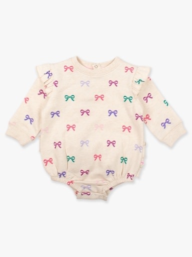 RuffleButts + RuggedButts Sweatshirt Bubble Romper