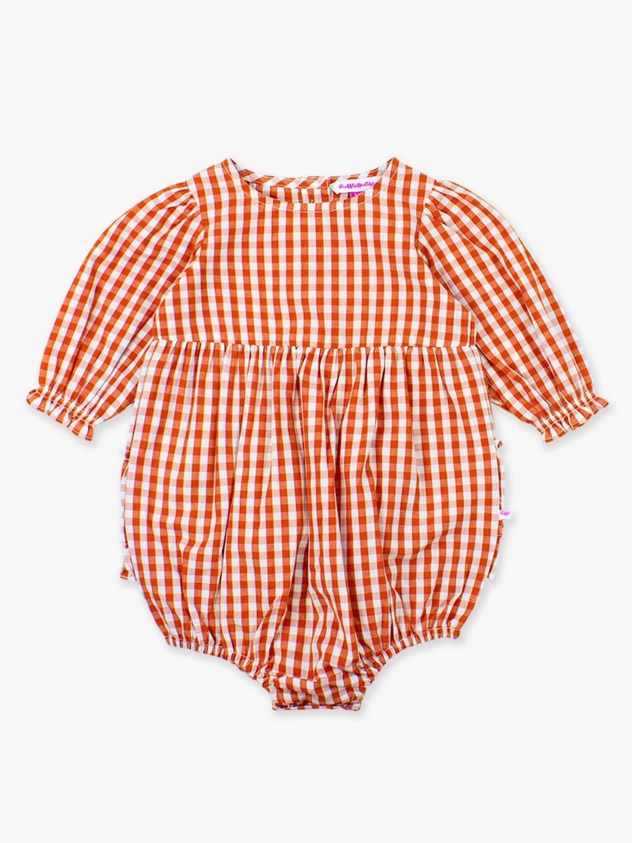 RuffleButts + RuggedButts Woven Long Sleeve Bubble Romper