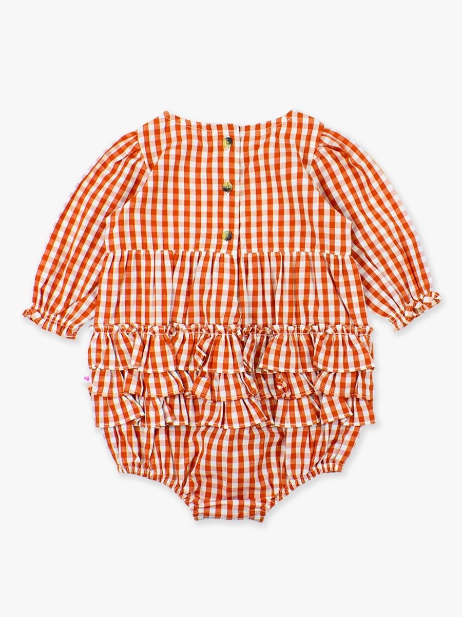 RuffleButts + RuggedButts Woven Long Sleeve Bubble Romper