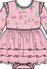 RuffleButts + RuggedButts Flutter Tulle Long Sleeve Twirl Romper