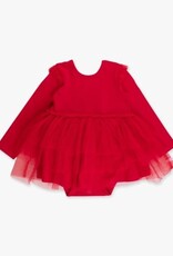 RuffleButts + RuggedButts Flutter Tulle Long Sleeve Twirl Romper
