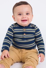 RuffleButts + RuggedButts Knit Long Sleeve 2-Button Henley Bodysuit