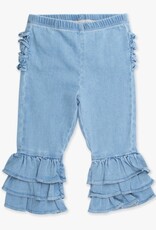 RuffleButts + RuggedButts Denim Ruffle Flare Pants