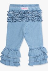 RuffleButts + RuggedButts Denim Ruffle Flare Pants