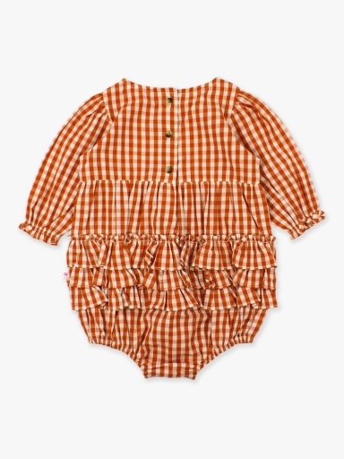 RuffleButts + RuggedButts Woven Long Sleeve Bubble Romper
