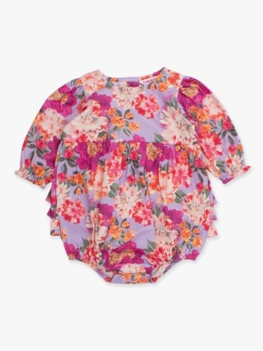RuffleButts + RuggedButts Woven Long Sleeve Bubble Romper