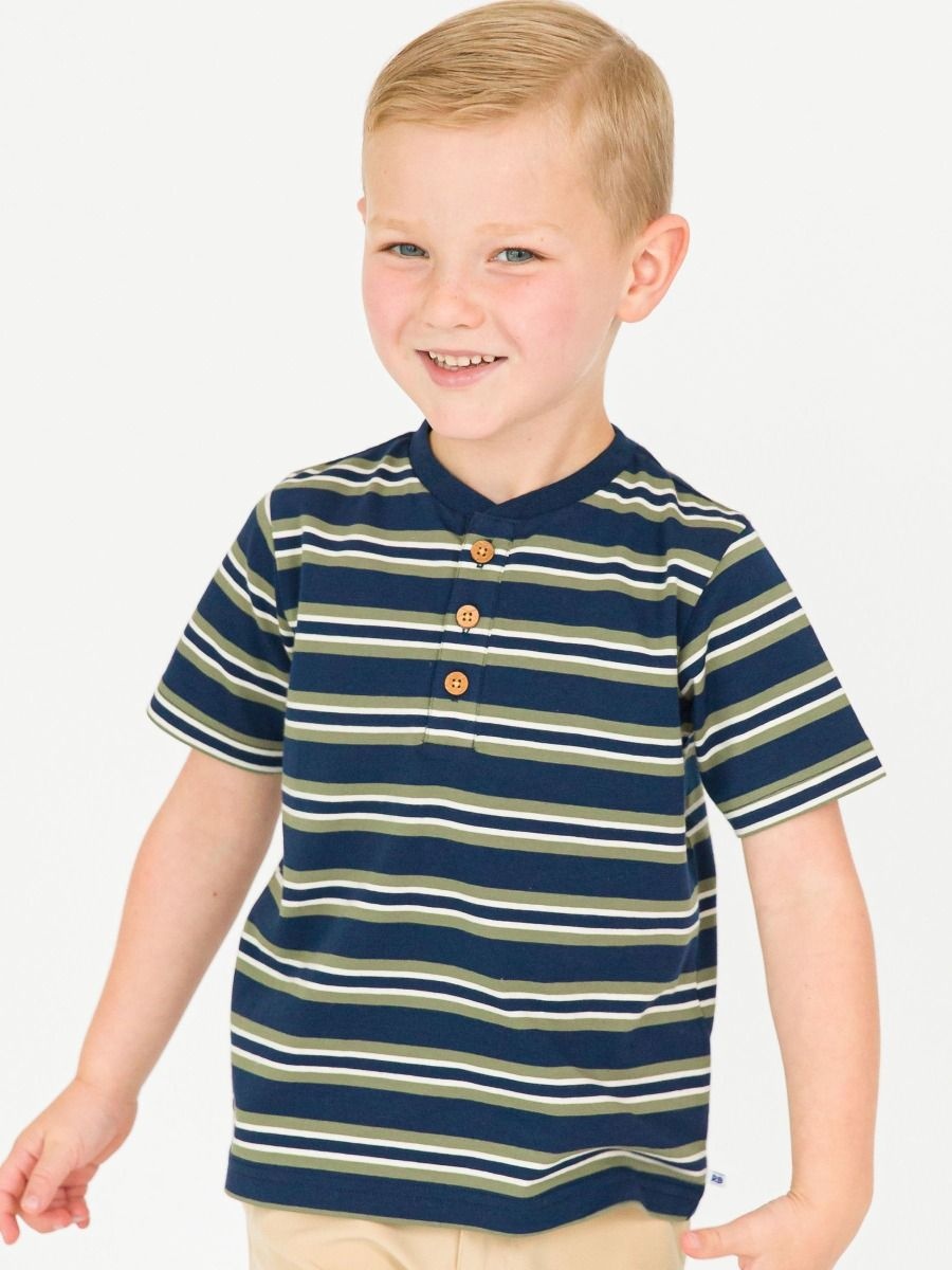 RuffleButts + RuggedButts Short Sleeve Henley