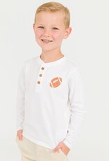 RuffleButts + RuggedButts Knit Long Sleeve Embroidered Henley Tee