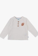 RuffleButts + RuggedButts Knit Long Sleeve Embroidered Henley Tee