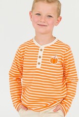 RuffleButts + RuggedButts Knit Long Sleeve Embroidered Henley Tee