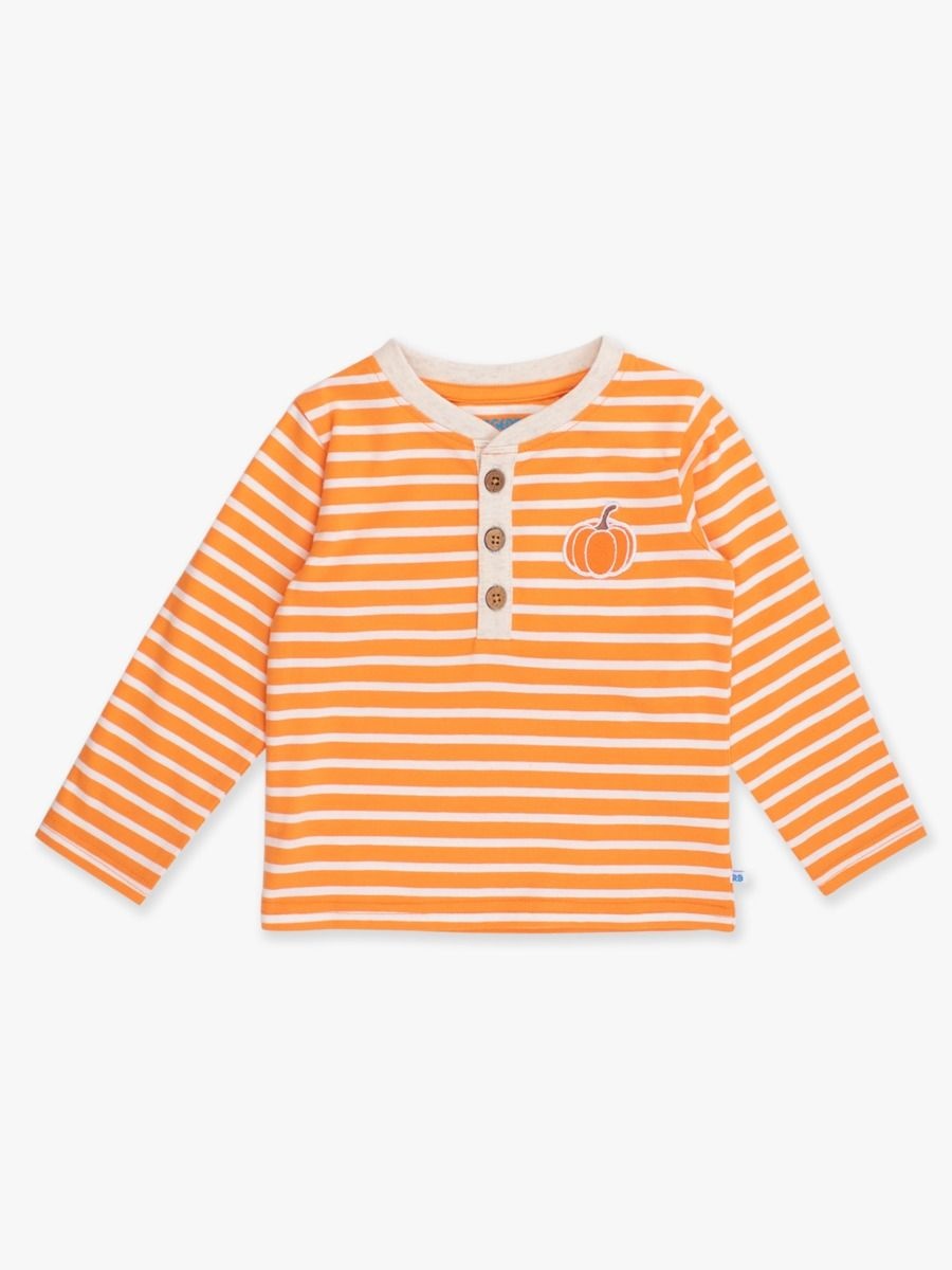 RuffleButts + RuggedButts Knit Long Sleeve Embroidered Henley Tee
