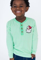 RuffleButts + RuggedButts Knit Long Sleeve Embroidered Henley Tee
