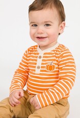 RuffleButts + RuggedButts Knit Long Sleeve Embroidered Henley Bodysuit
