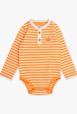 RuffleButts + RuggedButts Knit Long Sleeve Embroidered Henley Bodysuit
