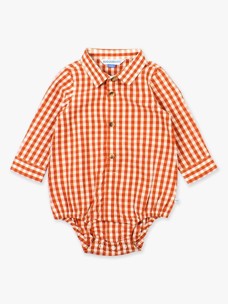 RuffleButts + RuggedButts Long Sleeve Button Down Bodysuit