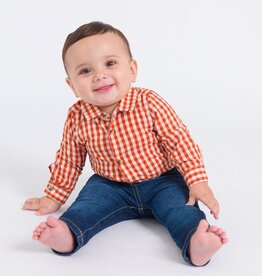 RuffleButts + RuggedButts Long Sleeve Button Down Bodysuit