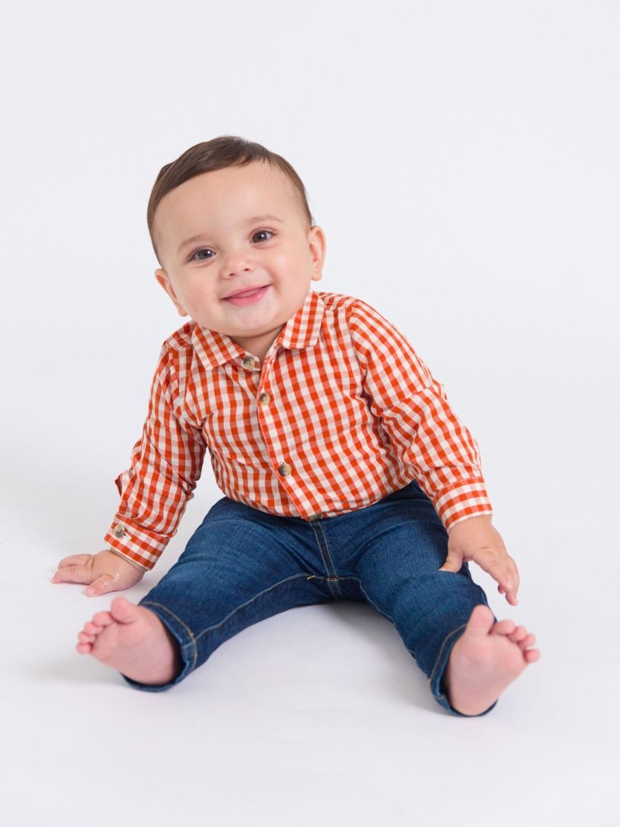 RuffleButts + RuggedButts Long Sleeve Button Down Bodysuit