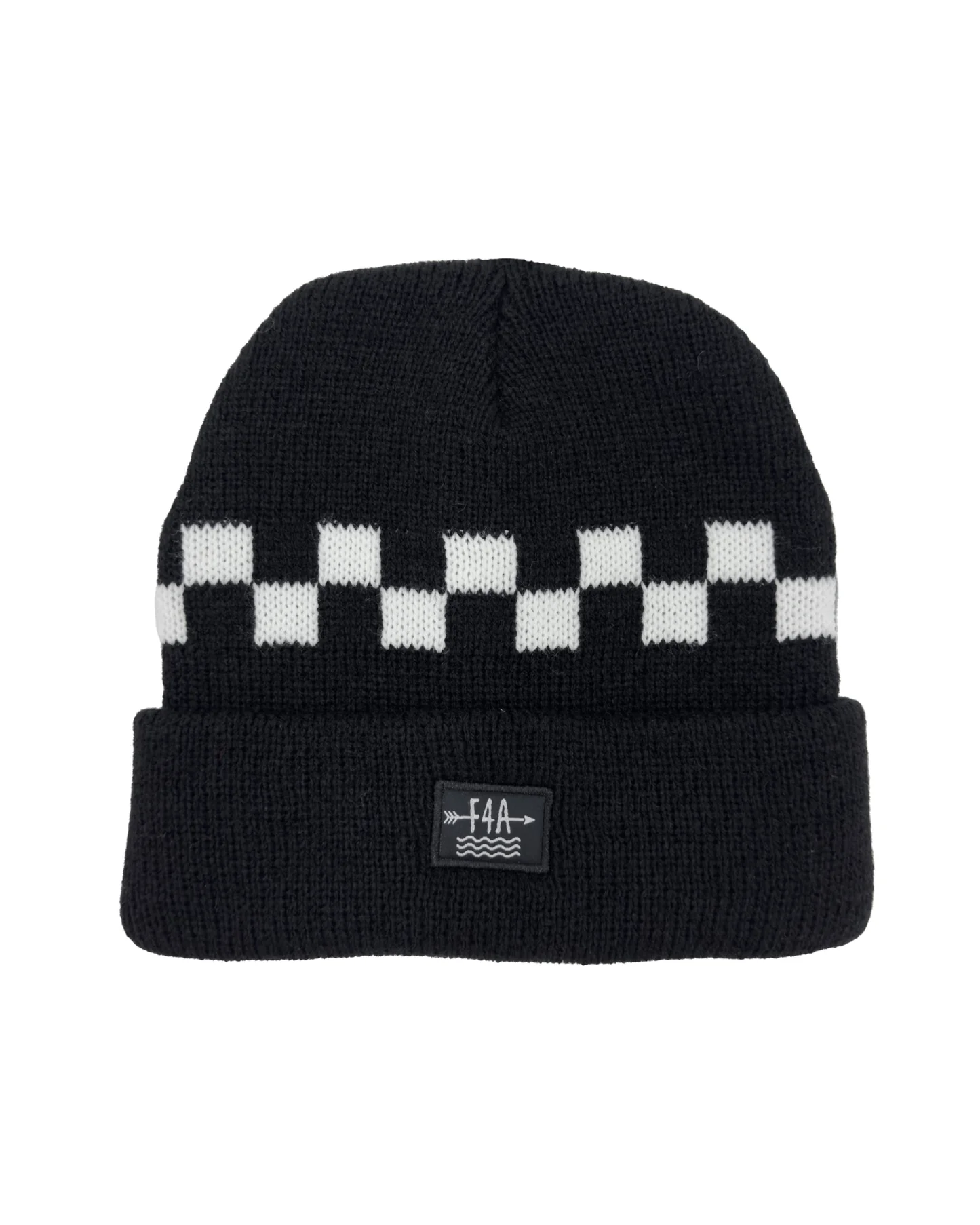 Feather 4 Arrow Canyon Checker Beanie Black