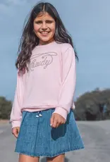 Feather 4 Arrow Howdy Hacci Pullover Crystal Rose