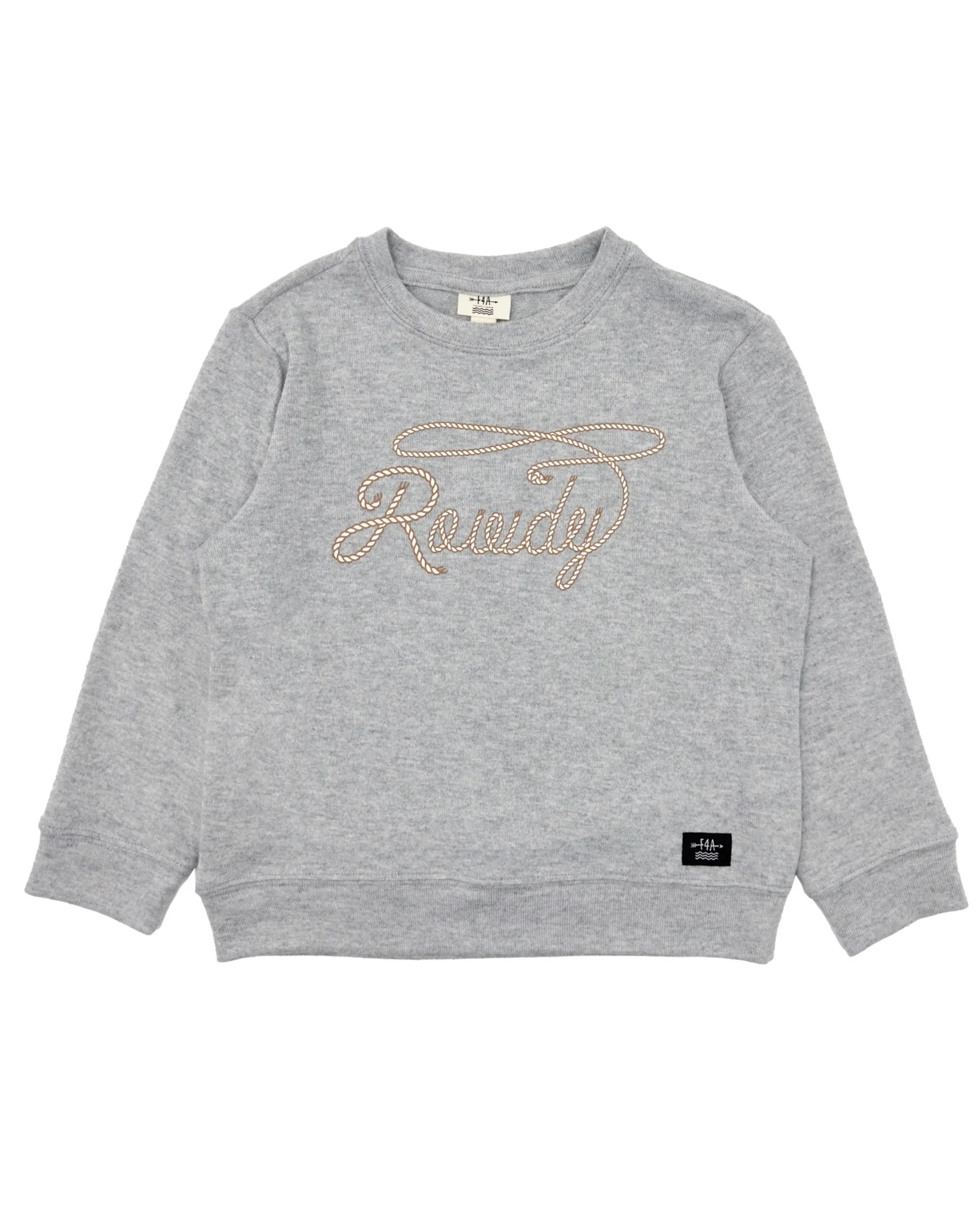 Feather 4 Arrow Rowdy Hacci Pullover Heather Grey