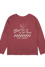 Feather 4 Arrow Pizza LS Tee Washed Red