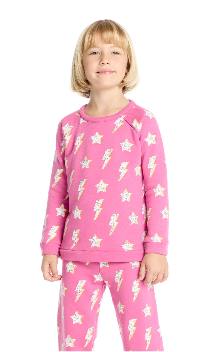 Chaser Pink Lightning Zuma Cotton Terry Pullover