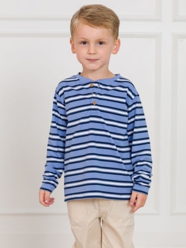 RuffleButts + RuggedButts Knit Long Sleeve Henley Tee