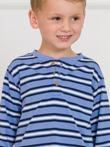RuffleButts + RuggedButts Knit Long Sleeve Henley Tee