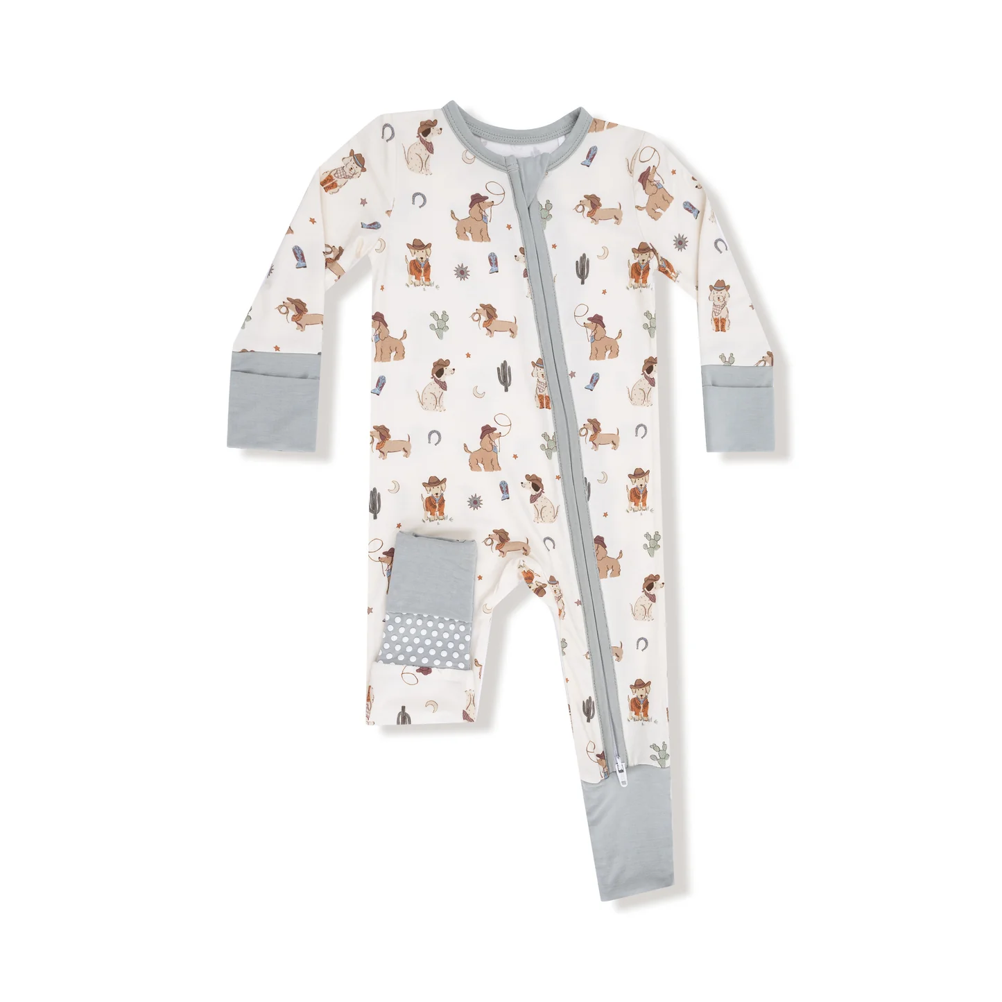 Angel Dear 2 Way Zipper Romper Cowboy Dogs