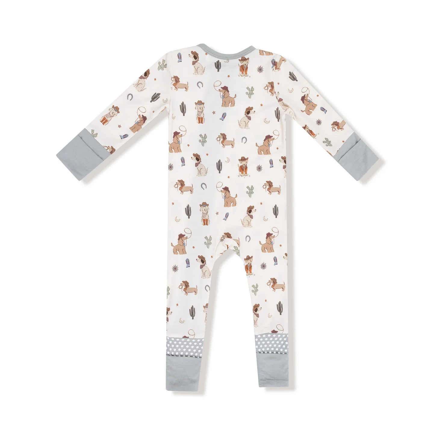 Angel Dear 2 Way Zipper Romper Cowboy Dogs