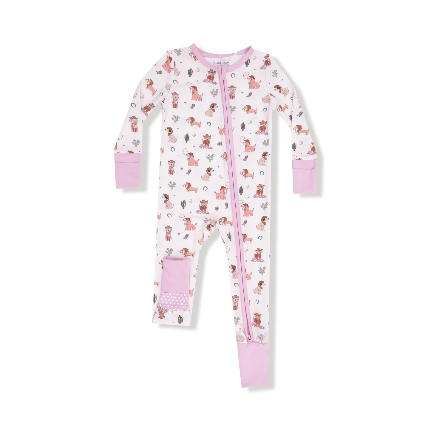 Angel Dear 2 Way Zipper Romper Cowgirl Dogs