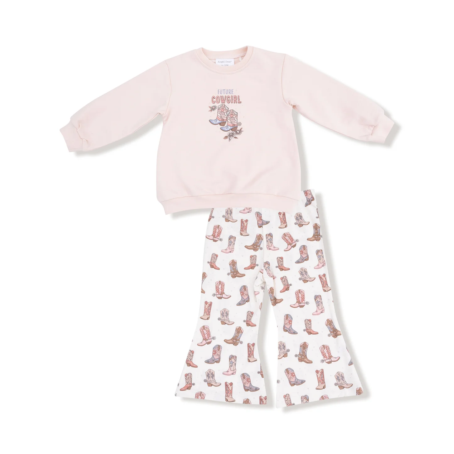 Angel Dear Oversize Sweatshirt and Baby Bell Set Future Cowgirl
