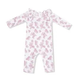 Angel Dear L/S Ruffle Romper Countryside Coreopsis