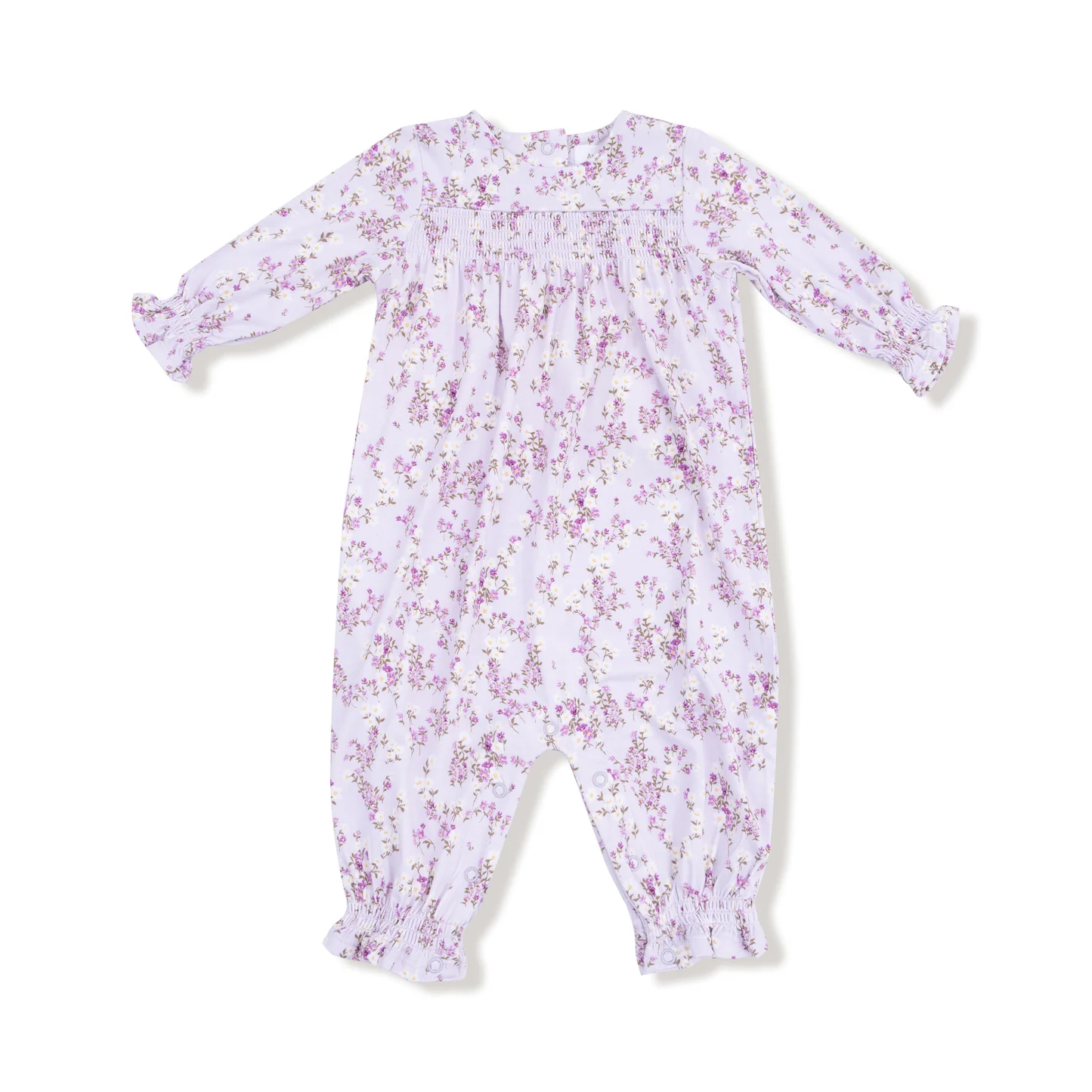 Angel Dear Smocked L/S Romper Sweet Dream Florals